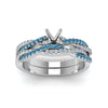 Load image into Gallery viewer, semi-mount-simple-diamond-twisted-vine-bridal-ring-sets-with-ice-blue-topaz-in-14K-white-gold-FD8233SMGICBLTO-NL-WG