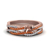 Load image into Gallery viewer, semi-mount-simple-diamond-twisted-vine-bridal-ring-sets-with-orange-sapphire-in-14K-rose-gold-FD8233SMGSAOR-NL-RG