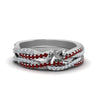 Load image into Gallery viewer, semi-mount-simple-diamond-twisted-vine-bridal-ring-sets-with-ruby-in-950-Platinum-FD8233SMGRUDR-NL-WG