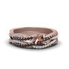 Load image into Gallery viewer, semi-mount-simple-twisted-vine-bridal-ring-sets-with-black-diamond-in-14K-rose-gold-FD8233SMGBLACK-NL-RG