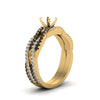 Load image into Gallery viewer, semi-mount-simple-twisted-vine-bridal-ring-sets-with-black-diamond-in-14K-yellow-gold-FD8233SMGBLACK-NL-YG