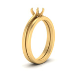 Load image into Gallery viewer, semi-mount-solitaire-plain-gold-wedding-set-in-FD9334SMANGLE3-NL-YG-B2
