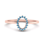 Load image into Gallery viewer, semi-mount-sunflower-halo-blue-topaz-engagement-ring-in-rose-gold-FD9704SMRGICBLTO-NL-RG