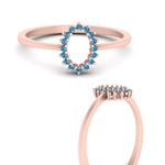 Load image into Gallery viewer, semi-mount-sunflower-halo-blue-topaz-engagement-ring-in-rose-gold-FD9704SMRGICBLTO-NL-RG