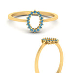 Load image into Gallery viewer, semi-mount-sunflower-halo-blue-topaz-engagement-ring-in-yellow-gold-FD9704SMRGICBLTO-NL-YG