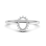 Load image into Gallery viewer, semi-mount-sunflower-halo-diamond-engagement-ring-in-white-gold-FD9704SMR-NL-WG