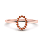 Load image into Gallery viewer, semi-mount-sunflower-halo-orange-sapphire-engagement-ring-in-rose-gold-FD9704SMRGSAOR-NL-RG