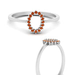 Load image into Gallery viewer, semi-mount-sunflower-halo-orange-sapphire-engagement-ring-in-white-gold-FD9704SMRGSAOR-NL-WG