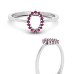 Load image into Gallery viewer, semi-mount-sunflower-halo-pink-sapphire-engagement-ring-in-white-gold-FD9704SMRGSADRPI-NL-WG