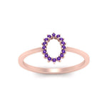 Load image into Gallery viewer, semi-mount-sunflower-halo-purple-topaz-engagement-ring-in-rose-gold-FD9704SMRGVITO-NL-RG