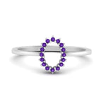 Load image into Gallery viewer, semi-mount-sunflower-halo-purple-topaz-engagement-ring-in-white-gold-FD9704SMRGVITO-NL-WG
