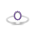 Load image into Gallery viewer, semi-mount-sunflower-halo-purple-topaz-engagement-ring-in-white-gold-FD9704SMRGVITO-NL-WG