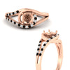 Load image into Gallery viewer, Swirl Split Semi Mount Ring For Women