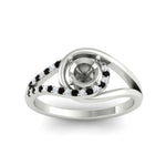 Load image into Gallery viewer, Swirl Split Semi Mount Ring For Women