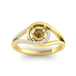 Load image into Gallery viewer, Swirl Split Semi Mount Ring For Women