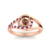 Load image into Gallery viewer, Swirl Split Semi Mount Ring For Women