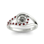 Load image into Gallery viewer, Swirl Split Semi Mount Ring For Women