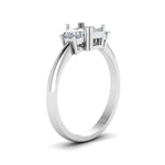 Load image into Gallery viewer, Semi Mount 3 Stone Trapezoid Engagement Ring