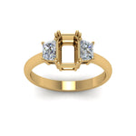 Load image into Gallery viewer, Semi Mount 3 Stone Trapezoid Engagement Ring