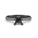 Load image into Gallery viewer, semi-mount-triple-row-underhalo-pave-engagement-ring-in-black-gold-fd11557smr-nl-bg.jpg