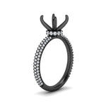 Load image into Gallery viewer, semi-mount-triple-row-underhalo-pave-engagement-ring-in-black-gold-fd11557smr-nl-bg.jpg