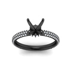 Load image into Gallery viewer, semi-mount-triple-row-underhalo-pave-engagement-ring-in-black-gold-fd11557smr-nl-bg.jpg