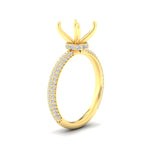 Load image into Gallery viewer, semi-mount-triple-row-underhalo-pave-engagement-ring-in-yellow-gold-fd11557smr-nl-yg.jpg