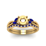 Load image into Gallery viewer, semi-mount-twisted-diamond-bridal-set-with-blue-sapphire-in-14K-yellow-gold-FD8300RSMGSABL-NL-YG.jpg