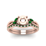 Load image into Gallery viewer, semi-mount-twisted-diamond-bridal-set-with-emerald-in-14K-rose-gold-FD8300RSMGEMGR-NL-RG.jpg