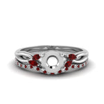 Load image into Gallery viewer, semi-mount-twisted-diamond-bridal-set-with-ruby-in-14K-white-gold-FD8300RSMGRUDR-NL-WG.jpg