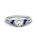 Load image into Gallery viewer, semi-mount-twisted-petal-diamond-engagement-ring-with-blue-sapphire-in-14K-white-gold-FD8300RSMRGSABL-NL-WG.jpg
