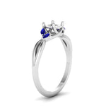 Load image into Gallery viewer, semi-mount-twisted-petal-diamond-engagement-ring-with-blue-sapphire-in-14K-white-gold-FD8300RSMRGSABL-NL-WG.jpg