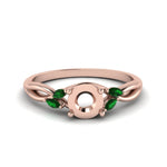 Load image into Gallery viewer, semi-mount-twisted-petal-diamond-engagement-ring-with-emerald-in-14K-rose-gold-FD8300RSMRGEMGR-NL-RG.jpg