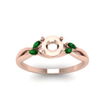 Load image into Gallery viewer, semi-mount-twisted-petal-diamond-engagement-ring-with-emerald-in-14K-rose-gold-FD8300RSMRGEMGR-NL-RG.jpg