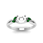 Load image into Gallery viewer, semi-mount-twisted-petal-diamond-engagement-ring-with-emerald-in-14K-white-gold-FD8300RSMRGEMGR-NL-WG.jpg