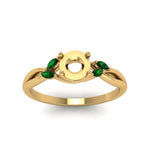 Load image into Gallery viewer, semi-mount-twisted-petal-diamond-engagement-ring-with-emerald-in-14K-yellow-gold-FD8300RSMRGEMGR-NL-YG.jpg