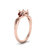 Load image into Gallery viewer, semi-mount-twisted-petal-diamond-engagement-ring-with-ruby-in-14K-rose-gold-FD8300RSMRGRUDR-NL-RG.jpg