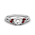 Load image into Gallery viewer, semi-mount-twisted-petal-diamond-engagement-ring-with-ruby-in-14K-white-gold-FD8300RSMRGRUDR-NL-WG.jpg