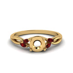 Load image into Gallery viewer, semi-mount-twisted-petal-diamond-engagement-ring-with-ruby-in-14K-yellow-gold-FD8300RSMRGRUDR-NL-YG.jpg