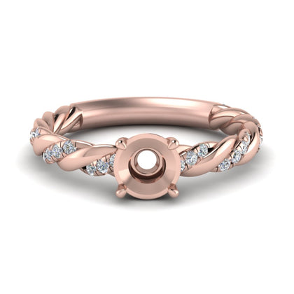 Twisted Vine Semi Mount Engagement Ring