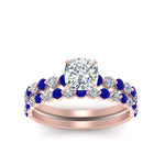 Load image into Gallery viewer, shared-prong-cushion-engagement-and-wedding-ring-set-with-sapphire-in-FDENS3023CUGSABL-NL-RG