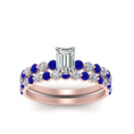 Load image into Gallery viewer, shared-prong-emerald-cut-engagement-and-wedding-ring-set-with-sapphire-in-FDENS3023EMGSABL-NL-RG