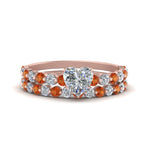 Load image into Gallery viewer, shared-prong-heart-engagement-and-wedding-ring-set-with-orange-sapphire-in-FDENS3023HTGSAOR-NL-RG