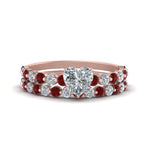 Load image into Gallery viewer, shared-prong-heart-engagement-and-wedding-ring-set-with-ruby-in-FDENS3023HTGRUDR-NL-RG