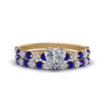Load image into Gallery viewer, shared-prong-heart-engagement-and-wedding-ring-set-with-sapphire-in-FDENS3023HTGSABL-NL-YG