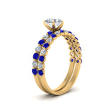 Load image into Gallery viewer, shared-prong-heart-engagement-and-wedding-ring-set-with-sapphire-in-FDENS3023HTGSABL-NL-YG