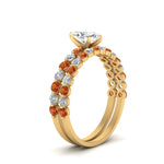 Load image into Gallery viewer, shared-prong-marquise-engagement-and-wedding-ring-set-with-orange-sapphire-in-FDENS3023MQGSAOR-NL-YG