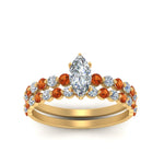 Load image into Gallery viewer, shared-prong-marquise-engagement-and-wedding-ring-set-with-orange-sapphire-in-FDENS3023MQGSAOR-NL-YG