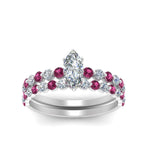 Load image into Gallery viewer, shared-prong-marquise-engagement-and-wedding-ring-set-with-pink-sapphire-in-FDENS3023MQGSADRPI-NL-WG