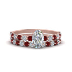 Load image into Gallery viewer, shared-prong-oval-engagement-and-wedding-ring-set-with-ruby-in-FDENS3023OVGRUDR-NL-RG